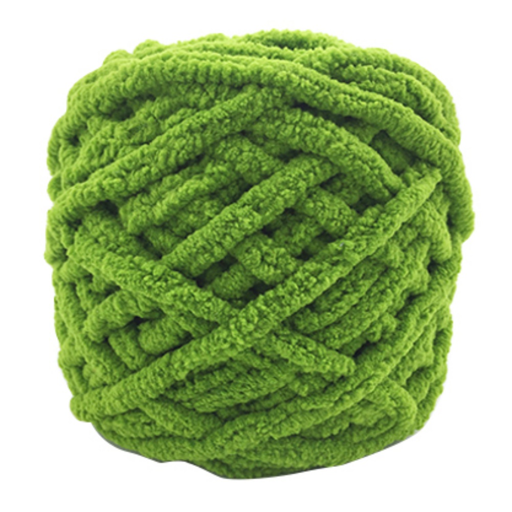 Super Bulky Chunky Blanket Chenille Yarn for Arm Knitting, Soft Extreme Big  Polyester Easy Care Weaving Yarn Luxury Thick Yarns,Green 